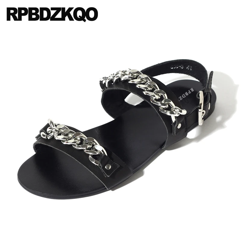 black rivet sandals