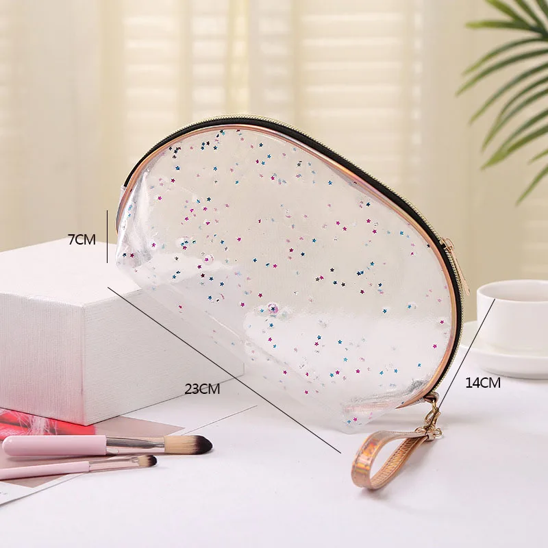 Women's Transparent Cosmetic Bag Portable Convenient Travel Makeup Wash Bag