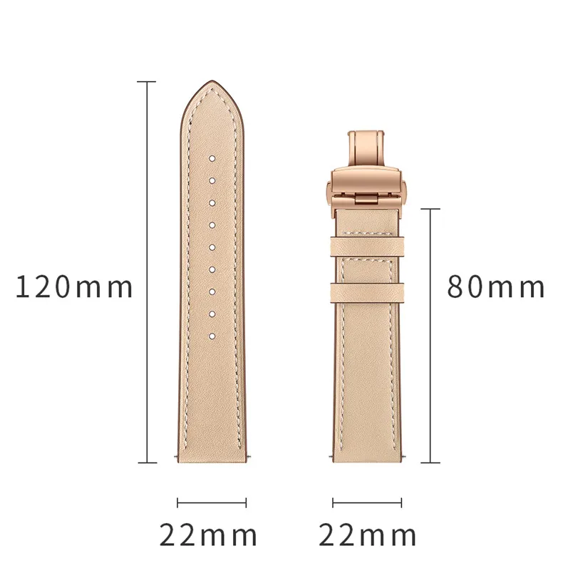 Кожаный ремешок OSRUI для samsung gear S3 Frontier/Classic Galaxy 46 мм ремешок с пряжкой-бабочкой 22 мм ремешок для замены запястья