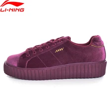 Li-Ning/женские прогулочные туфли-лодочки Noiz; кроссовки в уличном стиле для фитнеса; мягкая удобная спортивная обувь с подкладкой; GLKM106 SJAS17