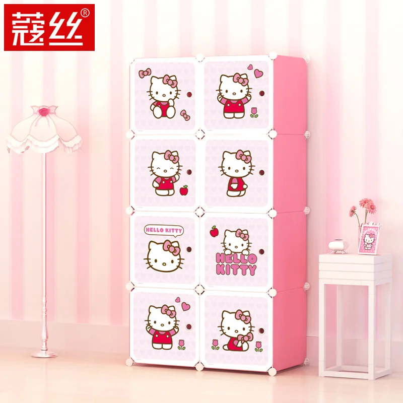 Kou Silk New Hellokitty Baby Wardrobe Storage Cabinets Newborn