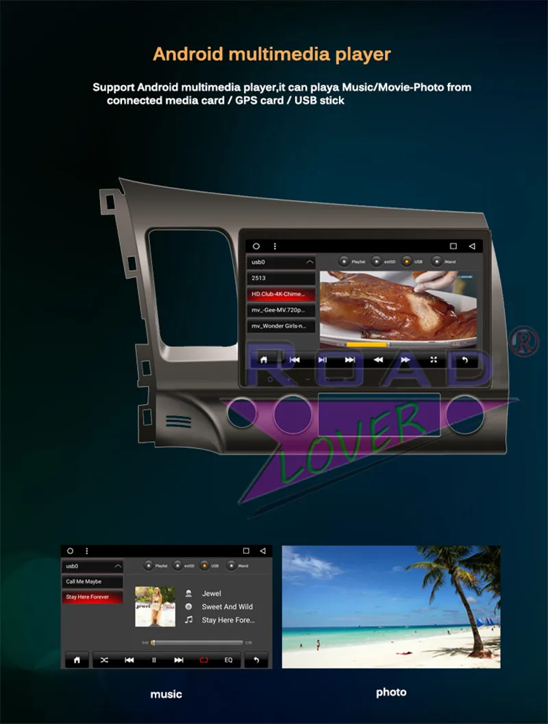 Discount Roadlover Android 8.1 Car Multimedia Player Radio For Honda Civic 2006-2011 Stereo GPS Navigation Automagnitol Double Din NO DVD 23