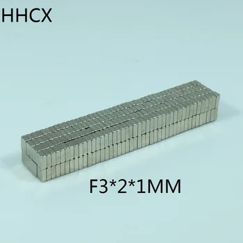 

100pcs/lot F 3x2x1 N35 Strong Square MM NdFeB Rare Earth Magnet 3*2*1 Neodymium Magnets