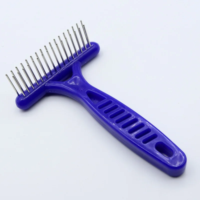 New Pattern Cosmetic Hair Removal Open Knot Unfloating Wool Double Row Needle Nail Rake Comb Pet Supplies | Дом и сад