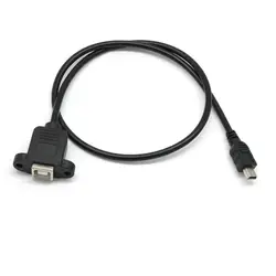 Принтер кабель для монтажа на панели + винт Mini USB 5 Pin мужчин и USB 2,0 B Jack женский кабель Прямая доставка 0329 #2