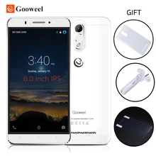 Бесплатный Случай Gooweel M3 мобильный телефон 6.0 дюймов IPS экран MTK6580 quad core смартфон 8MP + 5MP GPS 1 ГБ RAM 8 ГБ ROM 3 Г Сотовый телефон