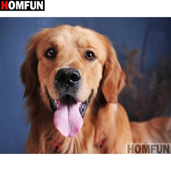

HOMFUN Full Square/Round Drill 5D DIY Diamond Painting "Animal dog" Embroidery Cross Stitch 5D Home Decor Gift A13900