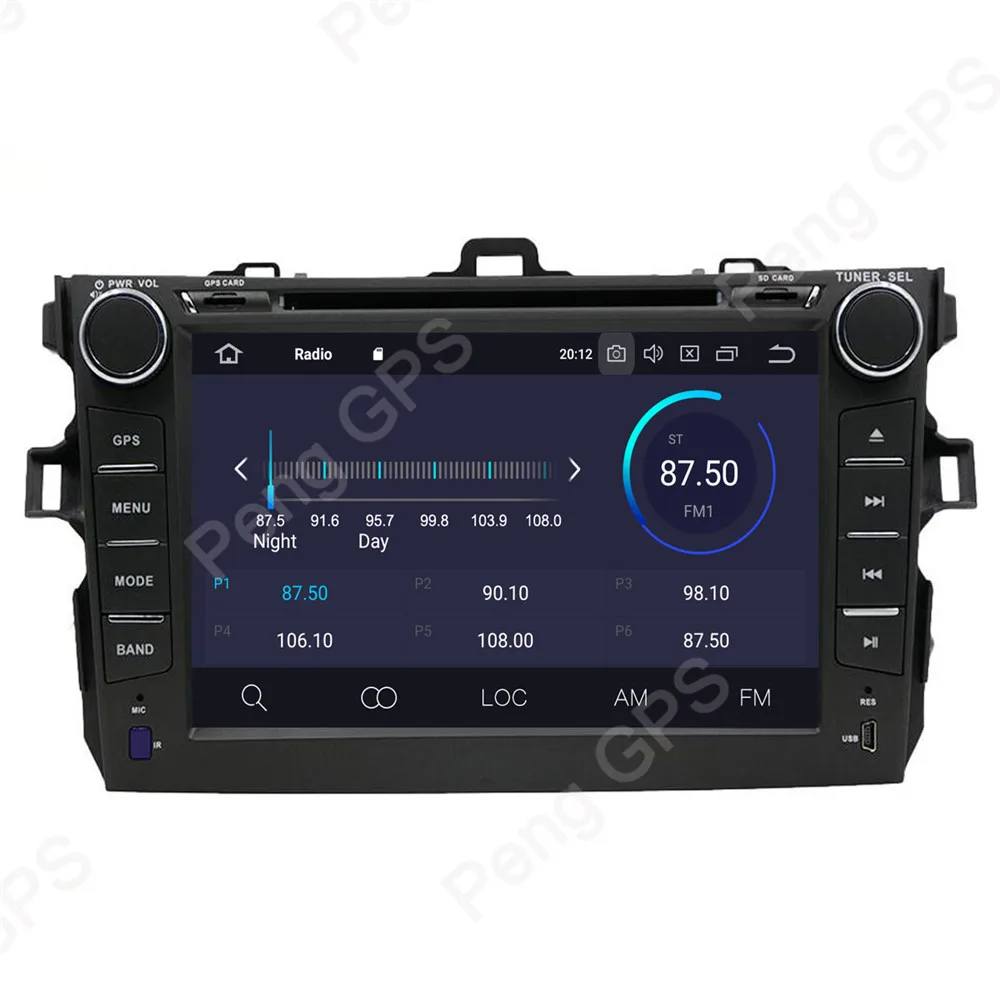 Clearance 4G+32G Octa Core 2 Din Stereo Android 9.0 Car Radio for Toyota corolla 2007-2013 GPS Navigation CD DVD Player Bluetooth Headunit 4