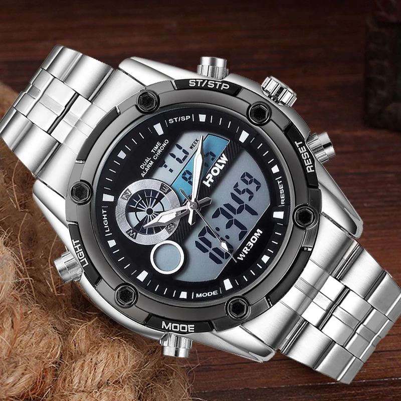 Vente Hommes Top marque de luxe montre numérique Relogio Masculino nouvelle montre de Sport hommes 2018 horloge mâle LED montres à Quartz numérique
