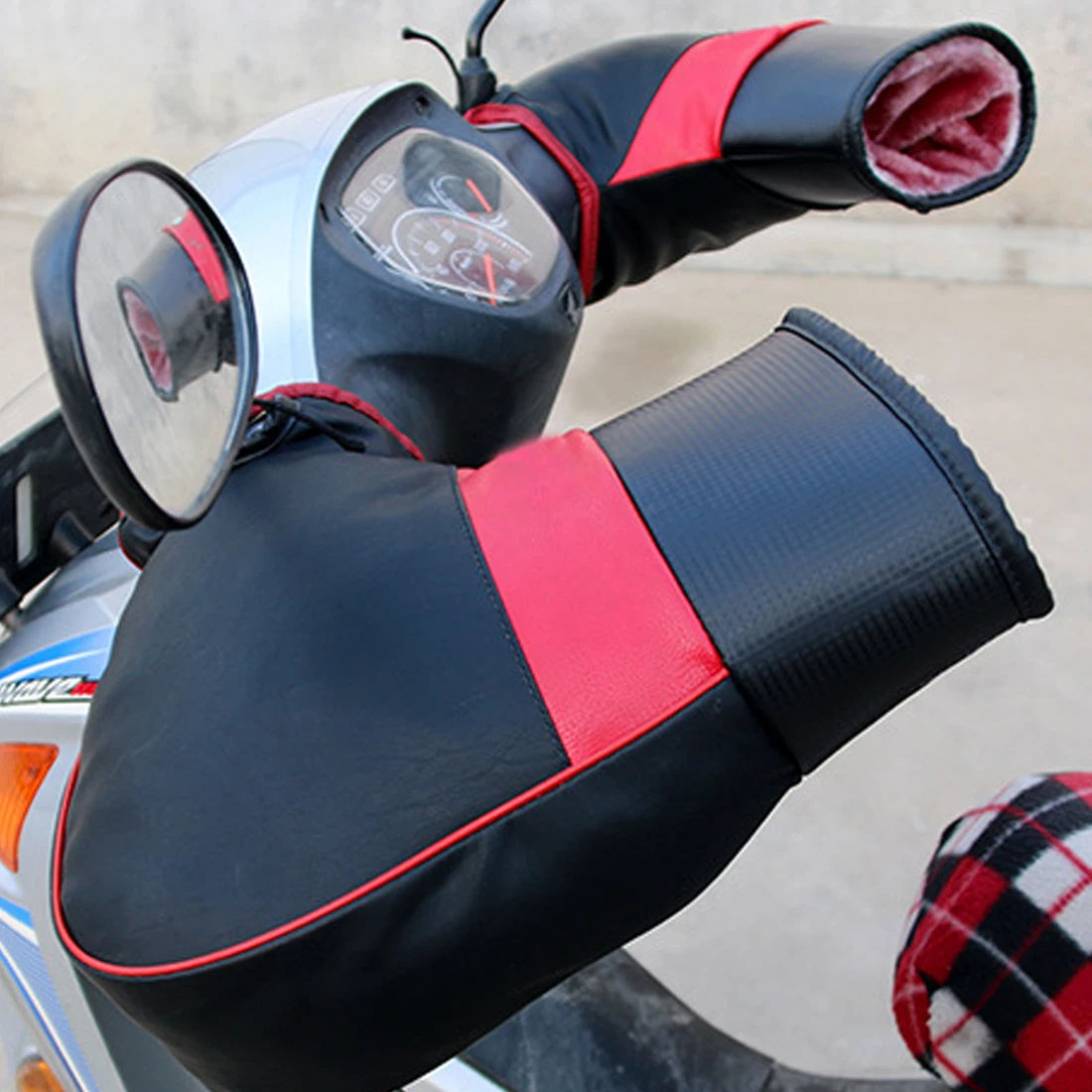 CAR partment hot PU Leather Motorcycle motor Handlebar Muffs Snowmobile