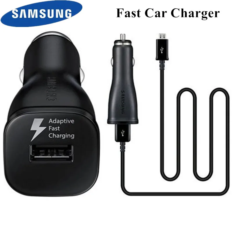 Original Samsung galaxy car charger adaptive fast charging s8 s9 plus s6 s7 edge a8 a6 a5 a3 a7 j2 j3 j4 j5 j7 j6 note 5 8 9 s3