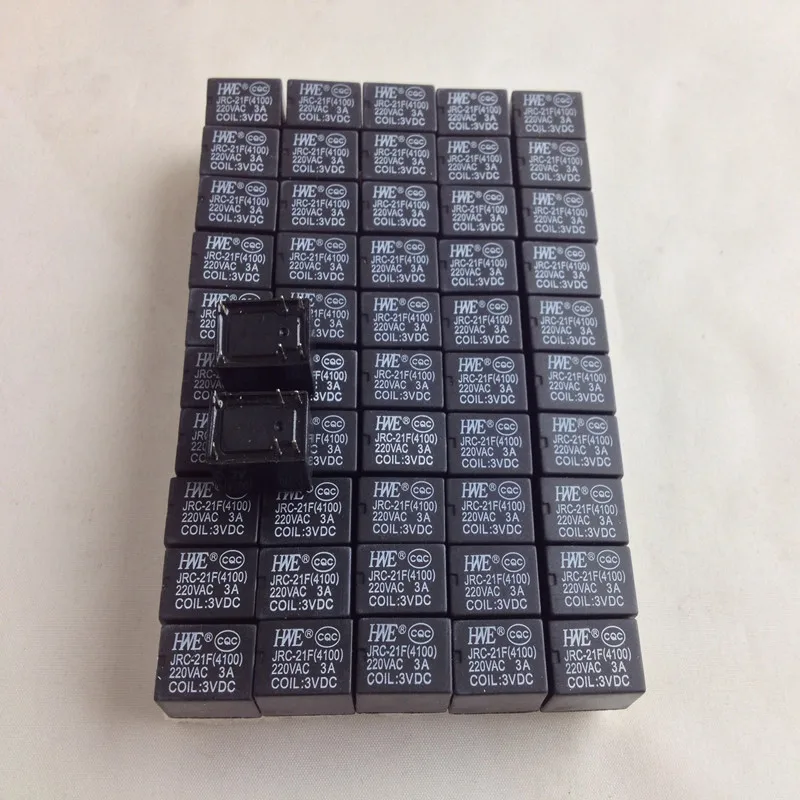 Миниатюрное реле PCB 50 шт./лот JRC 21F 3V DC 6 Pins новый|relay spdt|pcb miniature relayrelay valve |