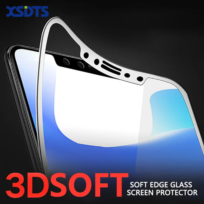 For iphone X 3D Curved Edge Full Cover iPhone 8 7 Plus 6 6s Tempered Glass Front Screen Protector Protective Film | Мобильные