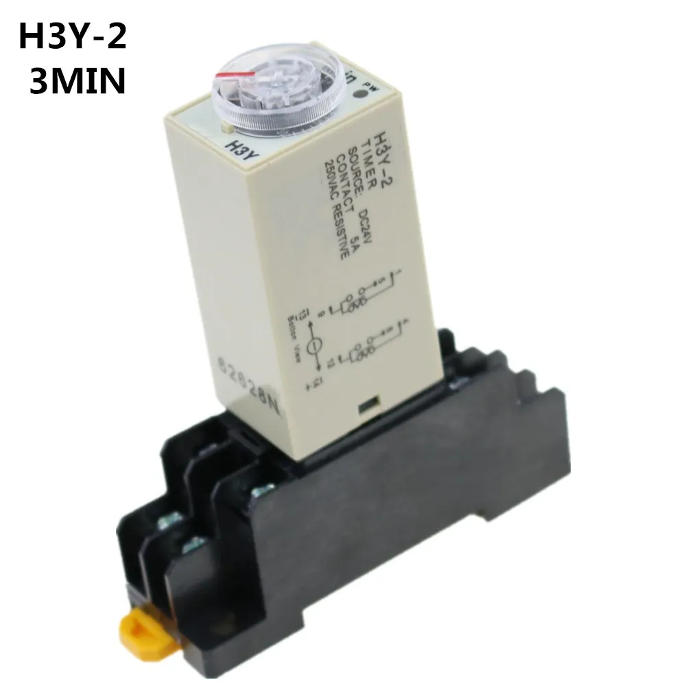

H3Y-2 DC 12V Delay Timer Time Relay 0 - 3 Minute with Base