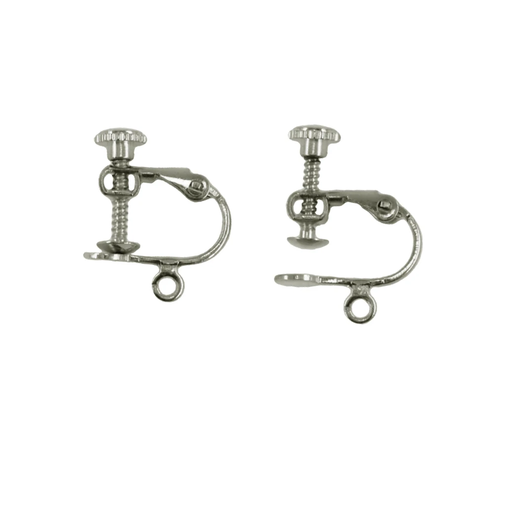 36 Pieces Non-Piercing Brass Adjustable Screw Earring Clip Hooks DIY Crafts