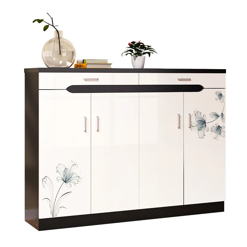 

LK603 High Quality Shoe Cabinet with Mute Guide Drawer Angle&Height Adjustable Shoe Organizer Printed Storage Cabinet With Vents