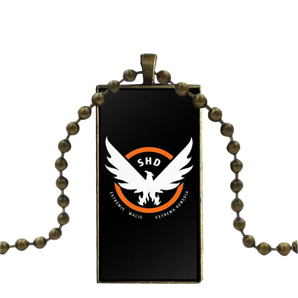 Том Кленси's The Division Shd Bird для школьниц Макси стеклянный кулон ожерелье ручной