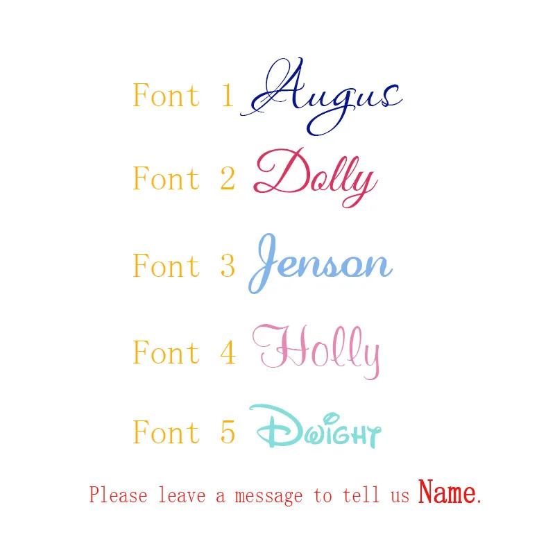 

Custom Baby Name and Creative Font Vinyl Wall Sticker Art Wallpaper for Kids Room Playroom Door Decoration Wall Mural