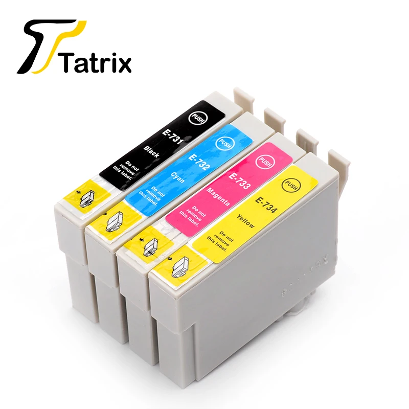 Чернильный картридж Tatrix для Epson T0731N T0732N T0733N T0734N Stylus C79 C90 C92 C110 CX3900 CX3905 CX4900|ink cartridge|ink