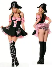 Pirata trajes para mujeres con alta calidad roja corta mujer Sexy Pirate Dress marinero Cosplay
