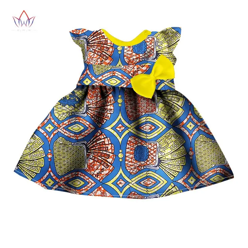 BRW/Одежда для маленьких девочек; Брендовое летнее платье; стильные вечерние платья без рукавов с принтом Дашики в африканском стиле для девочек; винтажная одежда; WYT42