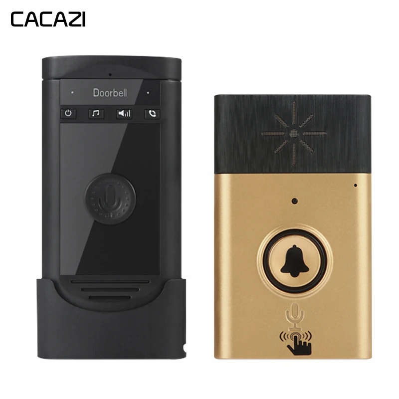 

Wireless Intercom Doorbell Voice Calls Waterproof Battery Control 200M Remote Home Intelligent Cordless Doorbell