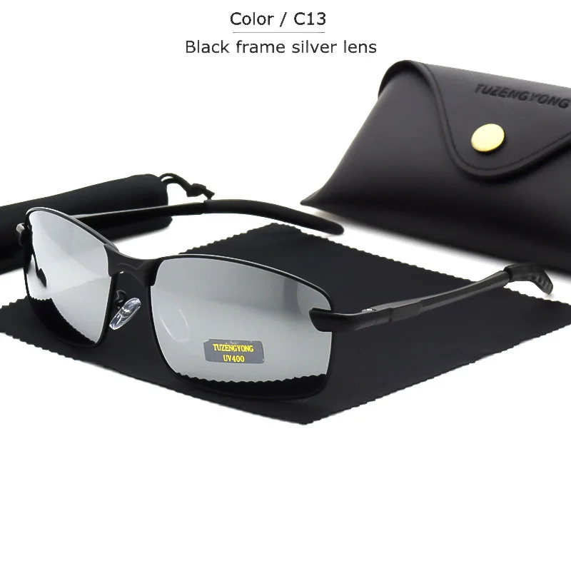 Новинка, мужские брендовые дизайнерские поляризованные солнцезащитные очки из алюминиевого сплава, квадратные мужские солнцезащитные очки для вождения, мужские очки UV400 Gafas De Sol