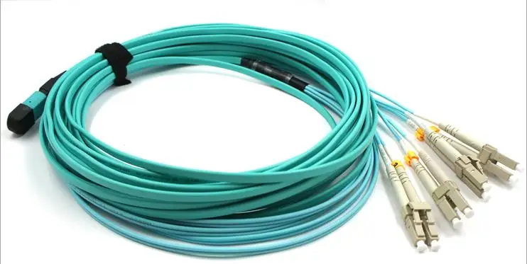 

10 Meters MPO/MTP(Female)-LC OM3 8strands Fiber optical cable for QSFP+SR module