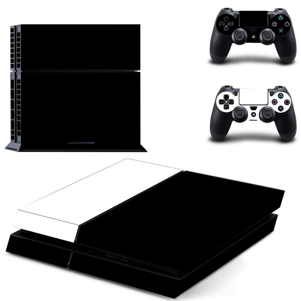 Чистый белый и черный PS4 переводная картинка наклейка для Sony PlayStation 4 консоли 2