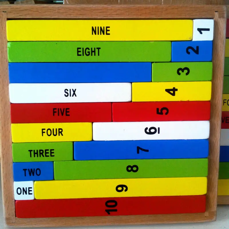 

Montessori Educational Wooden Digital building block Toys Children Baby Toys 1-10 Math Arithmetic Teaching Aids Kids blocks toy