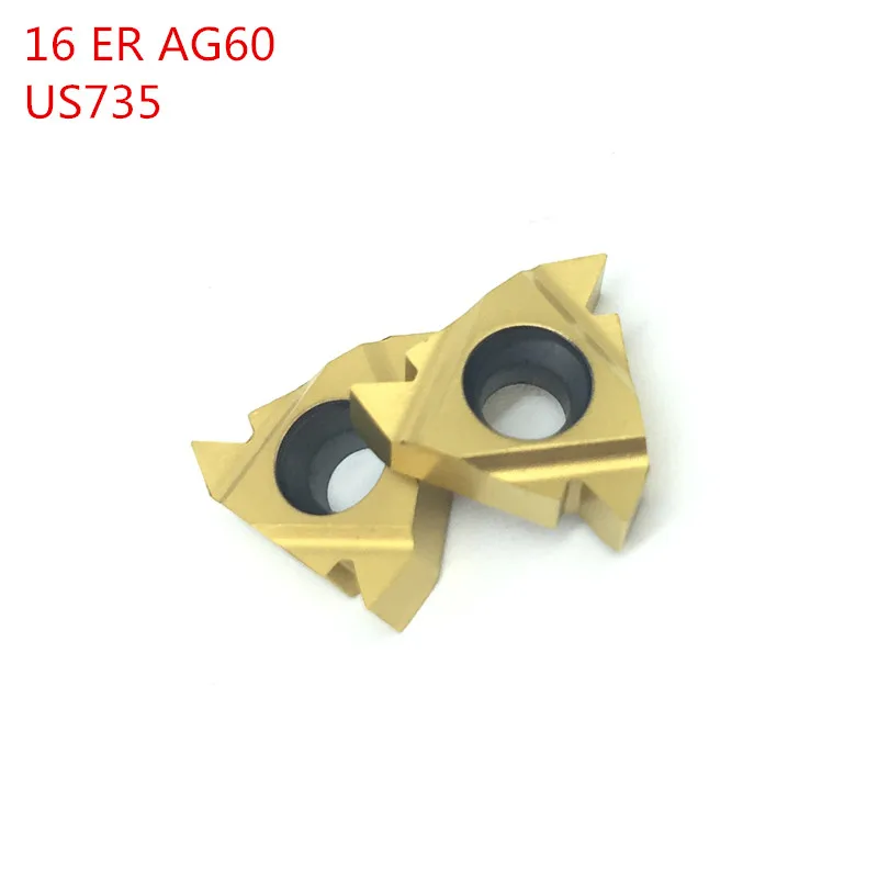 

SWIS 100pcs 16ER AG60 US735 Thread Turning Tools Carbide inserts Cutting Tool CNC Tools Lathe cutter tools 16ERAG60
