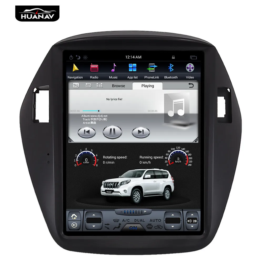 Sale Tesla styel Car DVD player GPS navigation for Hyundai IX35 Tucson 2009-2016 Car radio player multimedia Auto stereo head unit 1