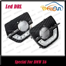 2pcs Car Accessories LED Lights DRL Daytime Running Light Auto Lamp For BMW X6 Cars Day Running Light