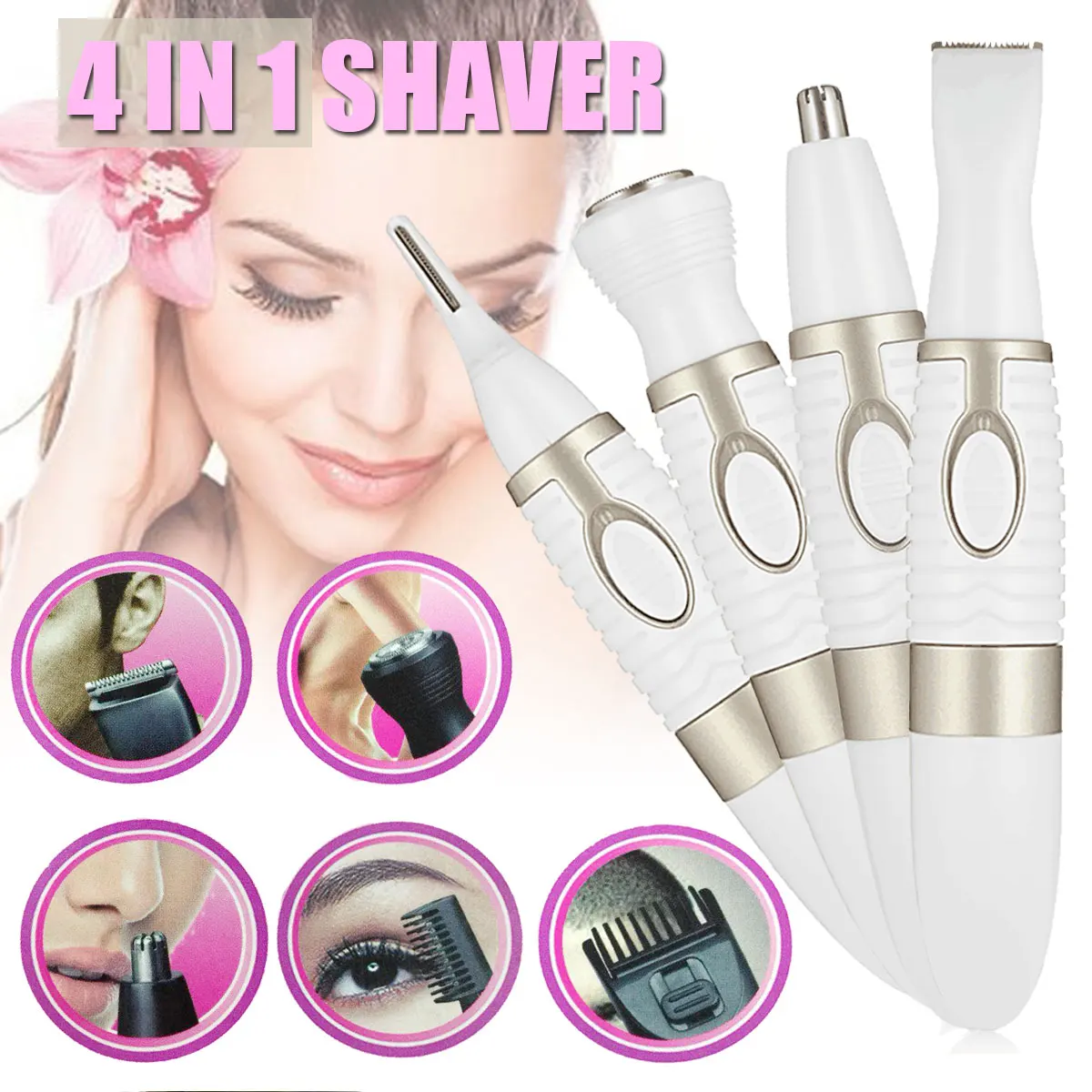 Buy KEMEI Electric Ear Nose Trimmer 4 in 1 Women