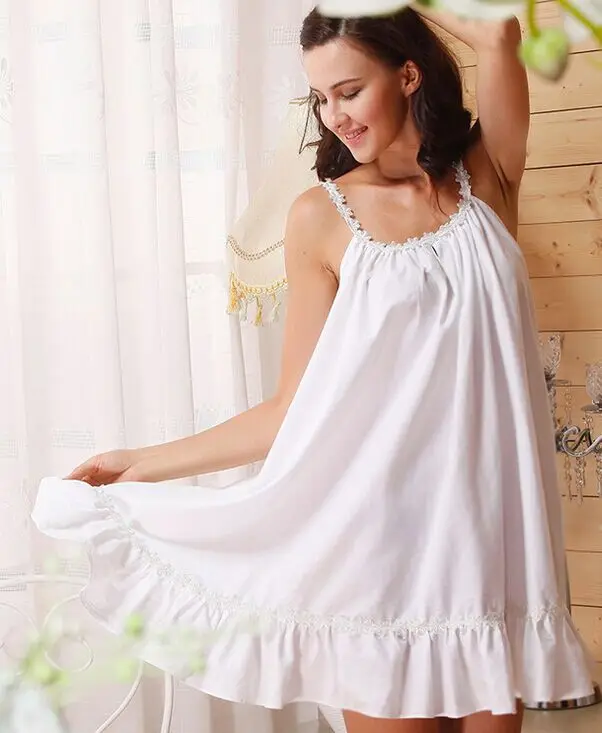 Женские ночные рубашки в европейском и американском стиле, новое дизайнерское кружевное хлопковое белое платье для сна с подсолнухами