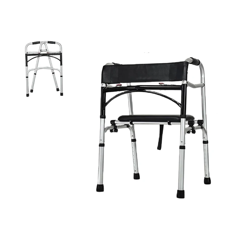 New design aluminum walking aids high quality lightweight walking aids with PU seat board and backrest