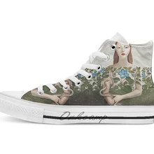 Eva и сад новинка дизайн дышащая Повседневная Высокая обувь на шнуровке холщовая обувь кеды