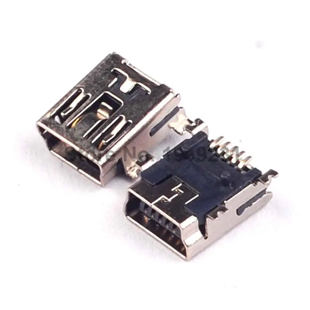 50 шт. 5 контактный разъем Mini B USB SMD разъем|socket connector|socket timerconnector obd2 |