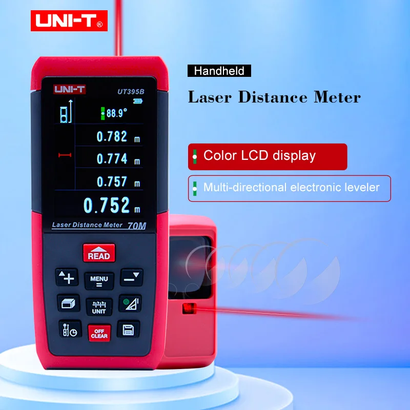 

UNI-T UT395A/B/C Laser Distance Meter 50M 70M 100M rangefinder trena laser tape range finder build measure tool
