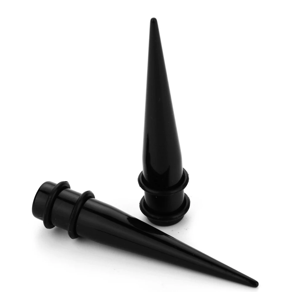Piercing Jewelry Body Piercing Earrings Ear Piercing Jewelry Body Piercing Jewelry Body Jewelry Ear Taper Earrings 7mm 9mm Black Acrylic Ear Tapers Stretcher Ear Plugs and Tunnels Piercing Expanders Gauges Earrings 1Pc