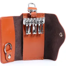 Высокое качество знаменитый бренд, унисекс мужские женские коричневые из воловьей кожи держатель для ключей маленький ключ кошельки Чехол