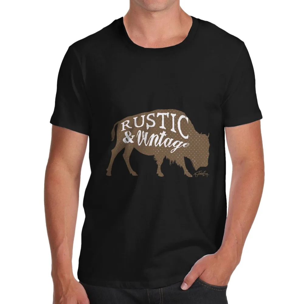 

Fashion T Shirts O-Neck Rustic And Vintage Men Short Sleeve Premium Tee Shirts