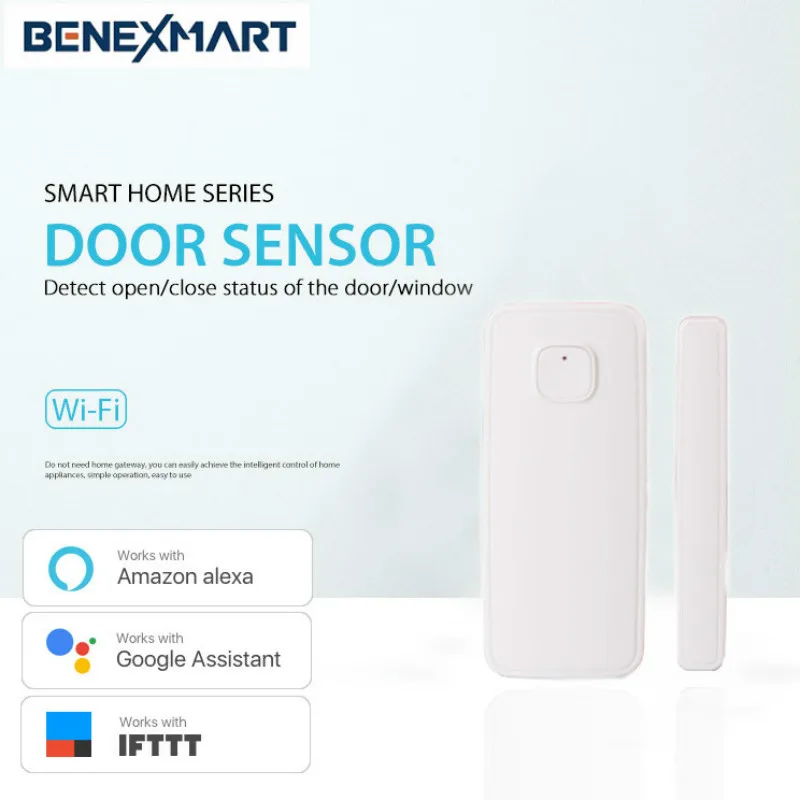 Датчик дверного окна WiFi Alexa Google Home Assistant охранная сигнализация магнитный