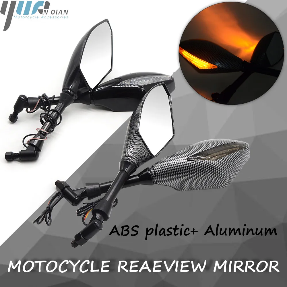 

Motorcycle Indicator Rearview Side Mirrors & Integrated LED Turn Signals FOR KTM DUKE200 390 690 Motorcycle Street bikes Cruiser