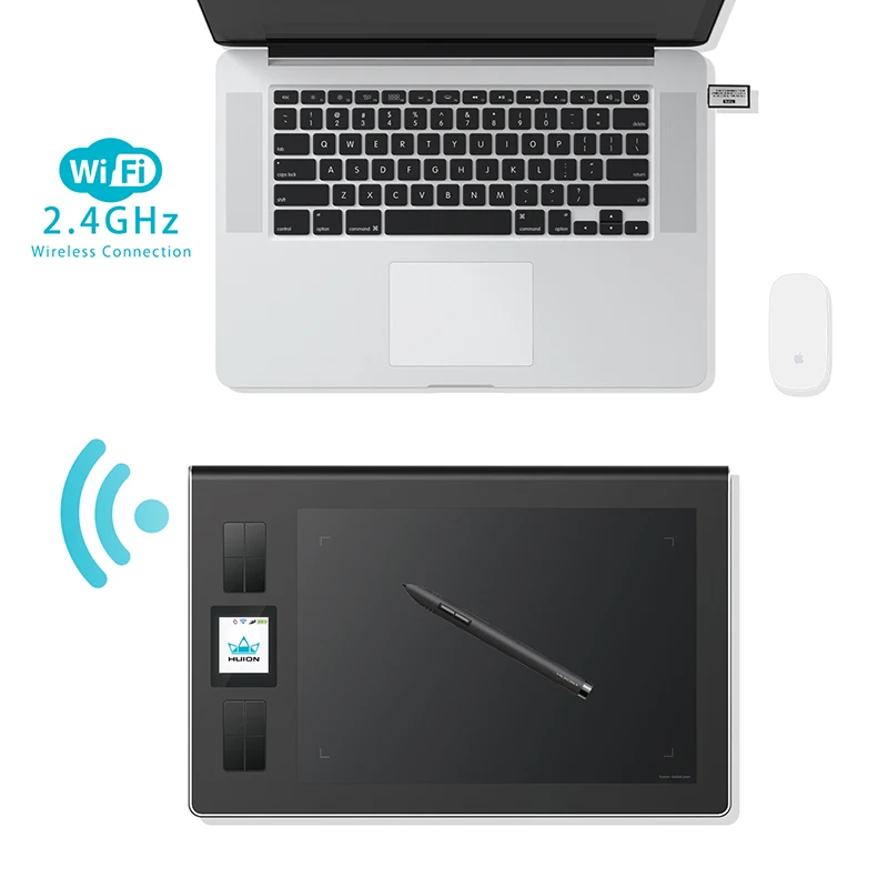 Huion DWH69 Беспроводной Графика рисунок Планшеты профессиональные Подпись дети