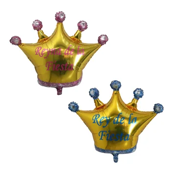 

10pcs 70*70cm Crown Foil Balloons Spanish Globos King of Party Balloon Rey De La Fiesta Birthday Event&Party Decoration Balloon