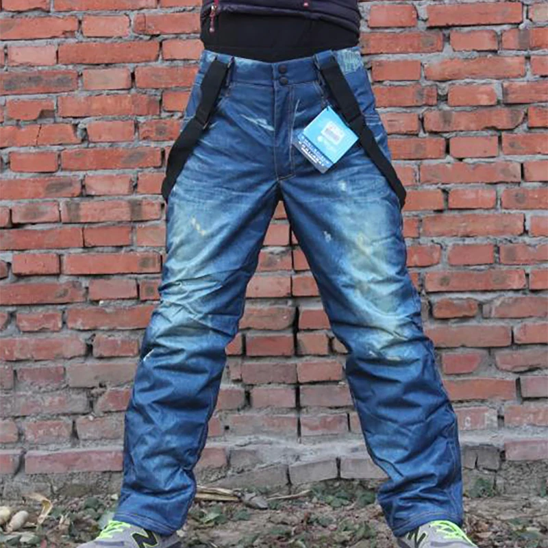 Bretelle da sci da sci Jeans pantaloni a fascia Denim uomo pattinaggio  pantaloni da snowboard pantaloni sportivi jeans da sci|jeans denim  pants|jean ski pantsjeans pants - AliExpress