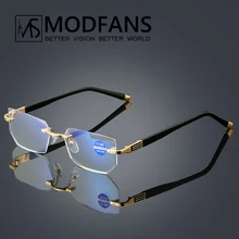 Женские очки для чтения, пресбиопические бескаркасные очки для глаз, женские очки без оправы, высококачественные роскошные диоптрий+ 1+ 1,5+ 2+ 2,5+ 3