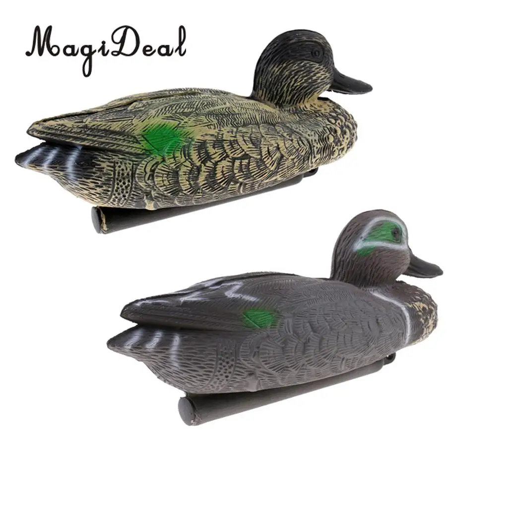 MagiDeal Durable 3D Lifelike Floating Hunting Shooting Drake Duck Decoy Decoying Female/Male Duck Yard Garden Ornament Accessory