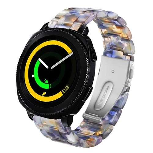 20 мм ремешок для часов из смолы для samsung galaxy watch active 2 S2 classic galaxy 42 мм ремешок amazfit GTR 42 мм браслет amazfit bip - Цвет ремешка: Blue ocean